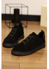Senza Siyah Hakiki Süet Deri Sneaker Ayakkabı