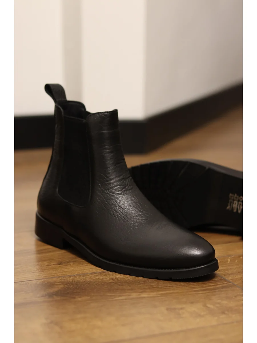 Aven Siyah Hakiki Arizona Deri Jurdan Taban Klasik Chelsea Bot