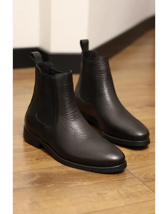 Aven Siyah Hakiki Arizona Deri Jurdan Taban Klasik Chelsea Bot