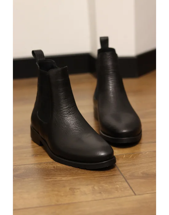 Aven Siyah Hakiki Arizona Deri Jurdan Taban Klasik Chelsea Bot