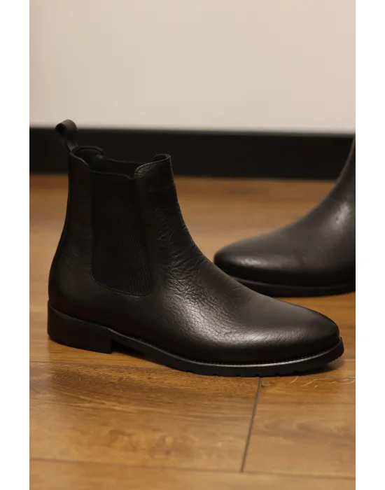 Aven Siyah Hakiki Arizona Deri Jurdan Taban Klasik Chelsea Bot