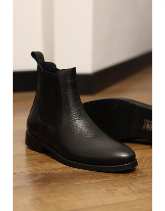 Aven Siyah Hakiki Arizona Deri Jurdan Taban Klasik Chelsea Bot