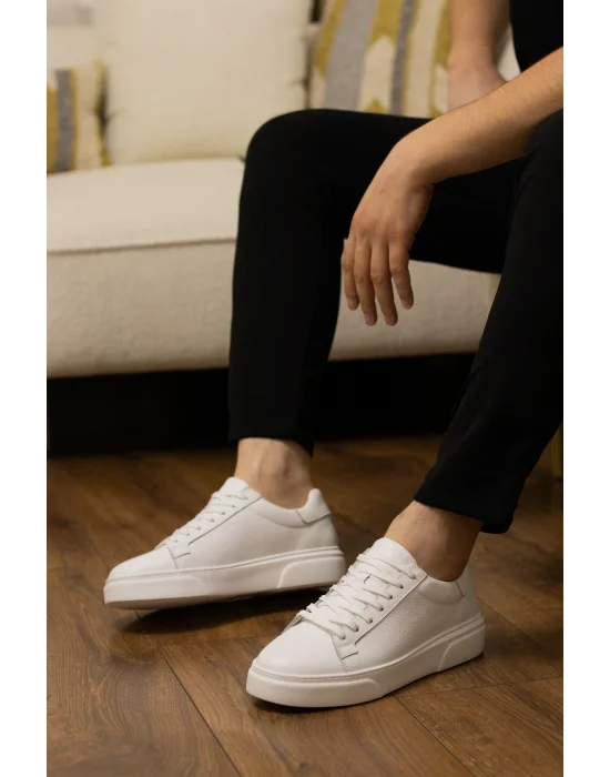 Hakiki Deri Eva Taban Beyaz Sneaker