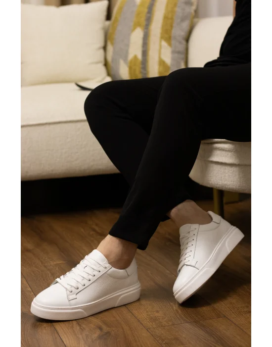 Hakiki Deri Eva Taban Beyaz Sneaker