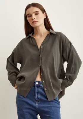 Basic Modal Shirt Khaki