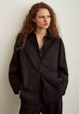 Cotton Poplin Shirt Black