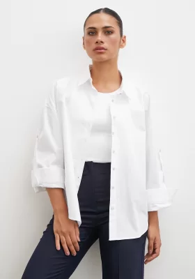 Epaulette Shirt White