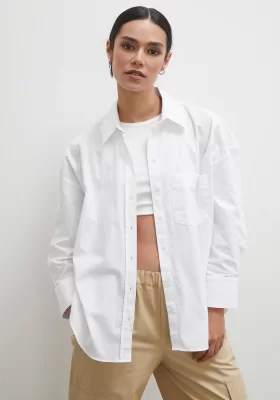 Regular Fit Poplin Shirt White