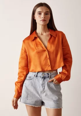 Crop Shirt Orange