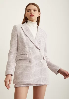 Cross-Knit Lilac Jacket