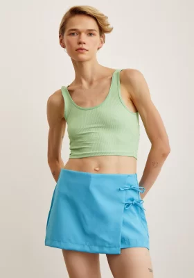 Strapped Crop Top Green