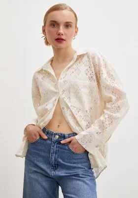 Crochet Shirt Cream