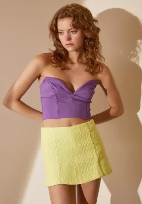 Sweetheart Neck Bustier Purple