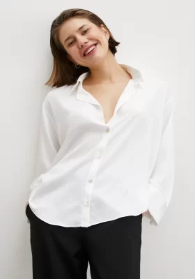 Viscose Satin Shirt White