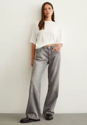 Aufstieg Bel Wide Leg Jean Antirassistisch