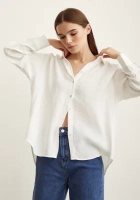 Basic Modal Shirt Ecru