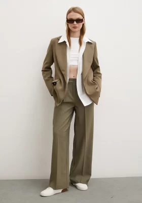 Wide Leg Trousers Khaki