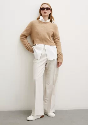 Wide Leg Pants Cream