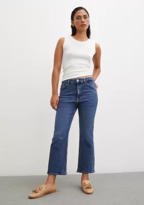 High Waist Regular Fit Jeans Blue