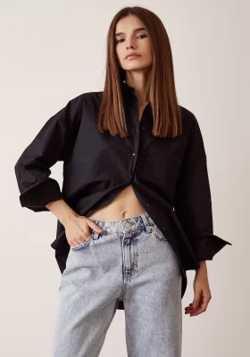 Boyfriend Basic Shirt Black