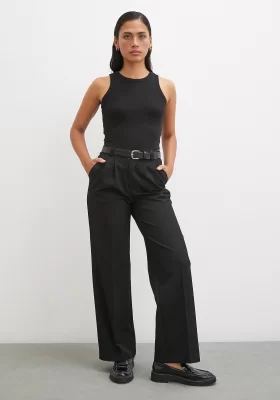 Belted Pants in Black