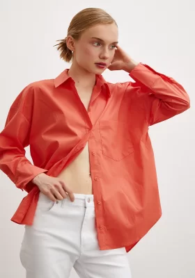 Cotton Classic Shirt Orange