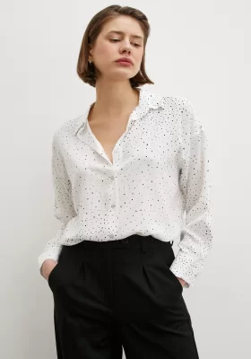 Polka Dot Shirt White