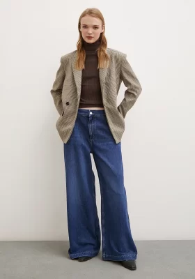 High Waist Wide Leg Jeans Blue