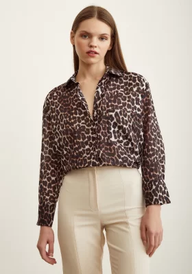 Patterned Pocket Shirt Leopard