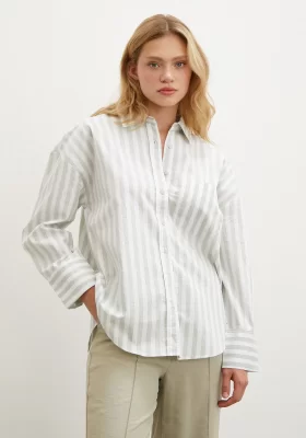 Striped Pocket Shirt Mint