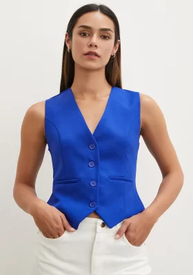 Buttoned Vest Saks