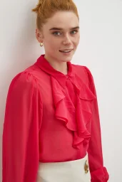 Ruffled Shirt Fuchsia