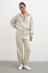 Elastic Waist Sweatpants with Pockets