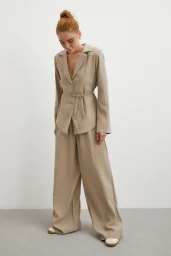 Gömlek Pantolon Modal Takım Taş