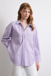 Lilac Striped Shirt