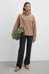 Yüksek Bel Boru Paça Jean Siyah