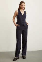 Klassische Schlaghose Blau