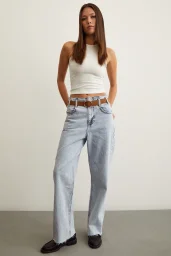 سروال بلون مع حزام بدون درز