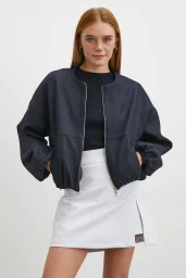 Yırtmaçlı Şort Etek Mavi