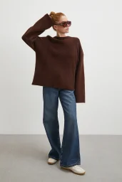 Yüksek Bel Flare Jean Lacivert