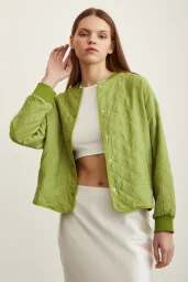 Bomber Steppjacke Pistazie