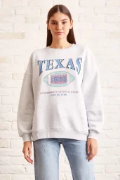 Shawl Texas Sweatshirt Gray