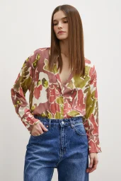 Patterned Waffle Shirt Khaki