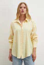 Basic Modal Gömlek Sarı