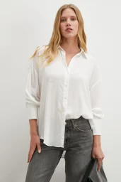 Viskon Basic Gömlek Beyaz