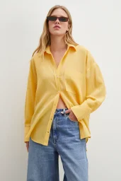 Kraşlı Sarı Gömlek Sarı