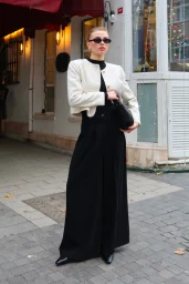 Koton Düğmeli Uzun Kollu Ceket Ekru