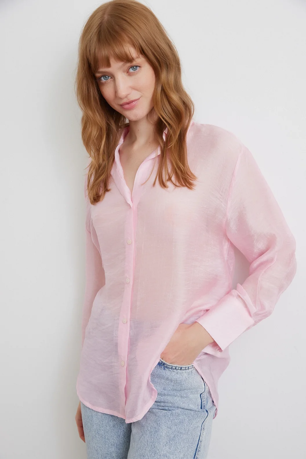 Thin Modal Shirt Pink