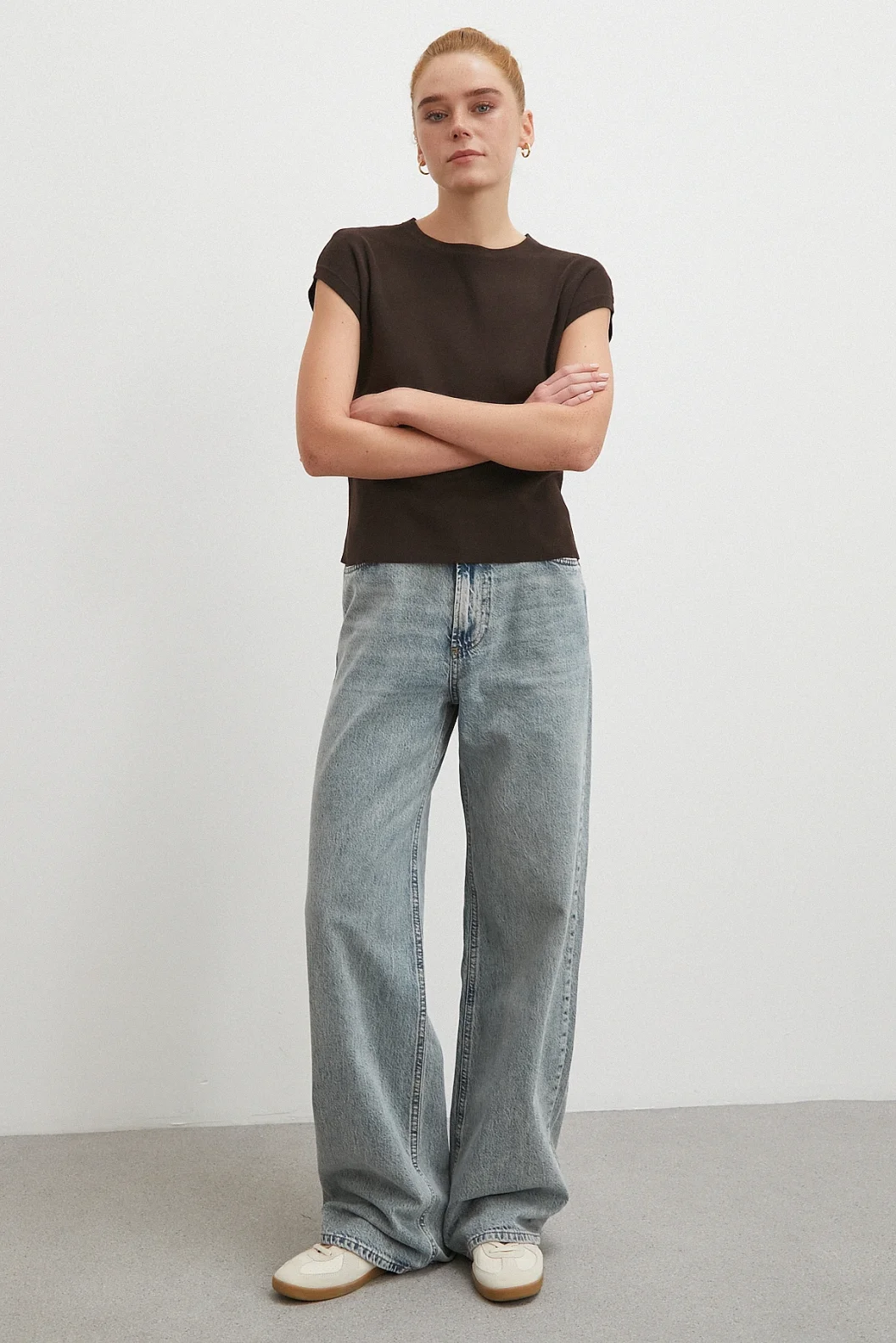 Yüksek Bel Relaxed Fit Jean Mavi