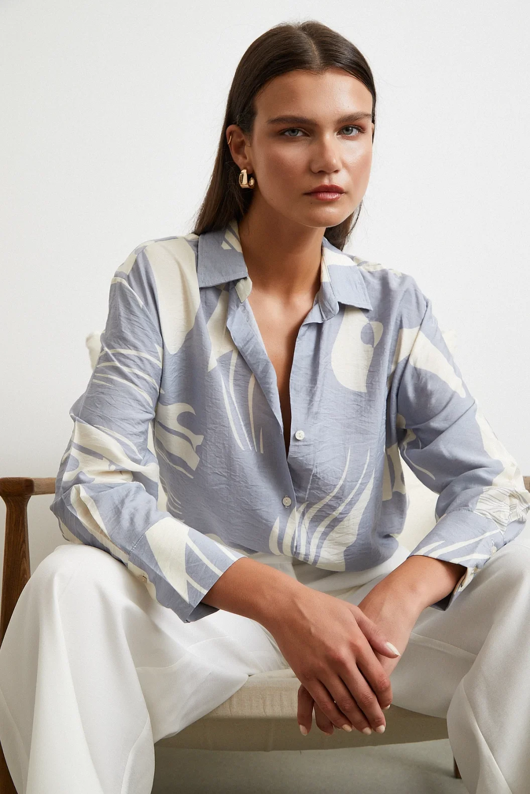 V Neck Modal Shirt Antiracist